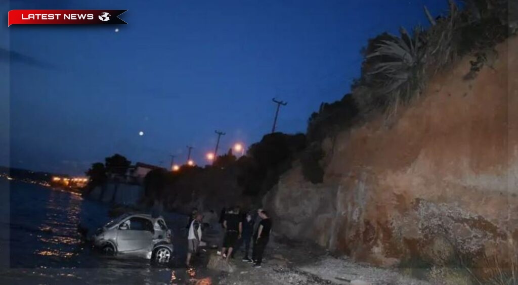 Accident de mașină îngrozitor: O femeie și doi copii au căzut de la o înălțime de 20 de metri în mare - Salamina Video