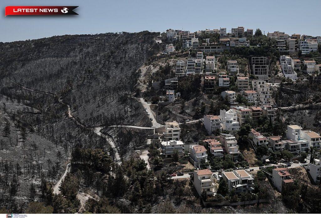 Video de la distrugerea provocată de incendiul Glyfada și Voula - o dronă