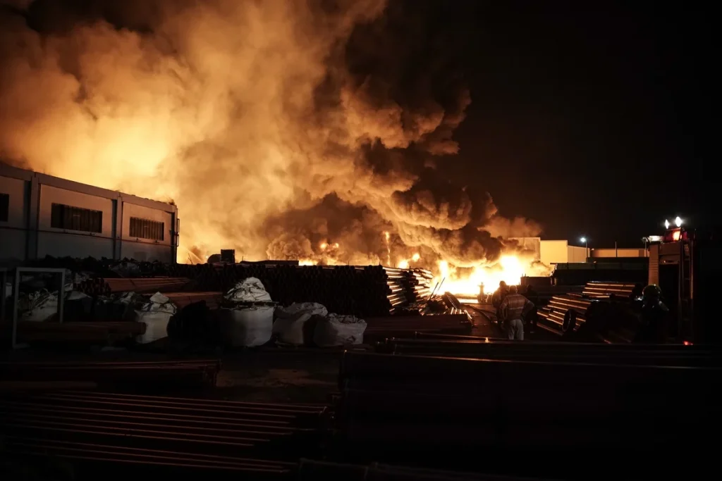 Aspropyrgos: Incendiul mare dintr-o fabrică de plastic este în curs - Corpul de pompieri a fost întărit