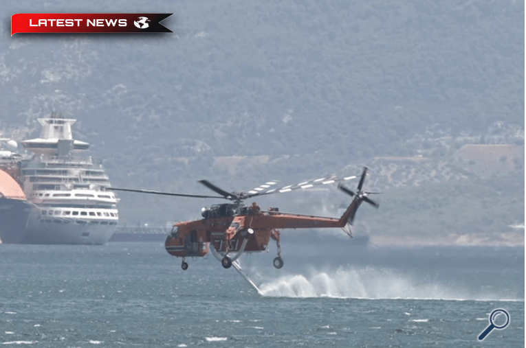 Incendiu mare la Nea Peramos: mesaj 112 pentru evacuare in Megara - Drumul national este deschis