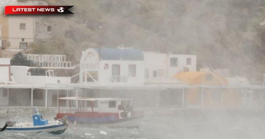 Alunecări de teren și întreruperi de curent.. Furtuni puternice au lovit Santorini | video