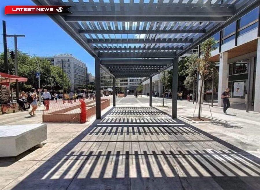 Fotografii de la renovarea Pieței Syntagma de Jos