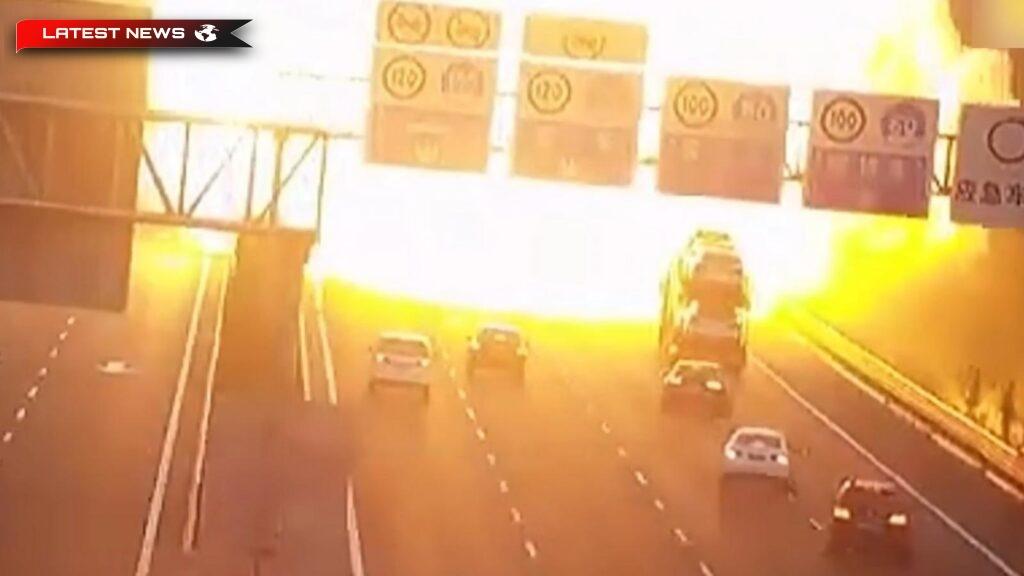 O explozie teribilă pe o autostradă din China (video)