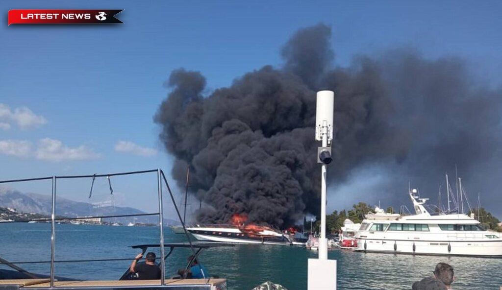 Corfu: Patru bărci incendiate în portul de agrement din Gouvia - Video - Imagini