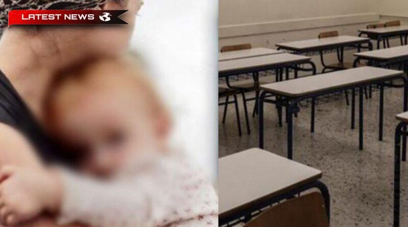 Santorini: Reacții la mama profesoară care predă la EPAL cu un bebeluș de 20 de luni în brațe
