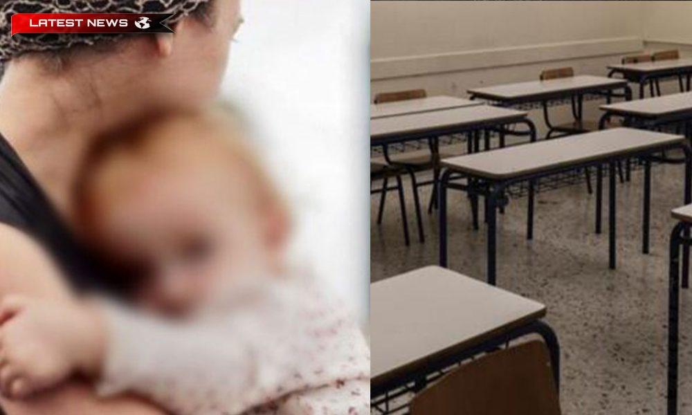 Santorini: Reacții la mama profesoară care predă la EPAL cu un bebeluș de 20 de luni în brațe