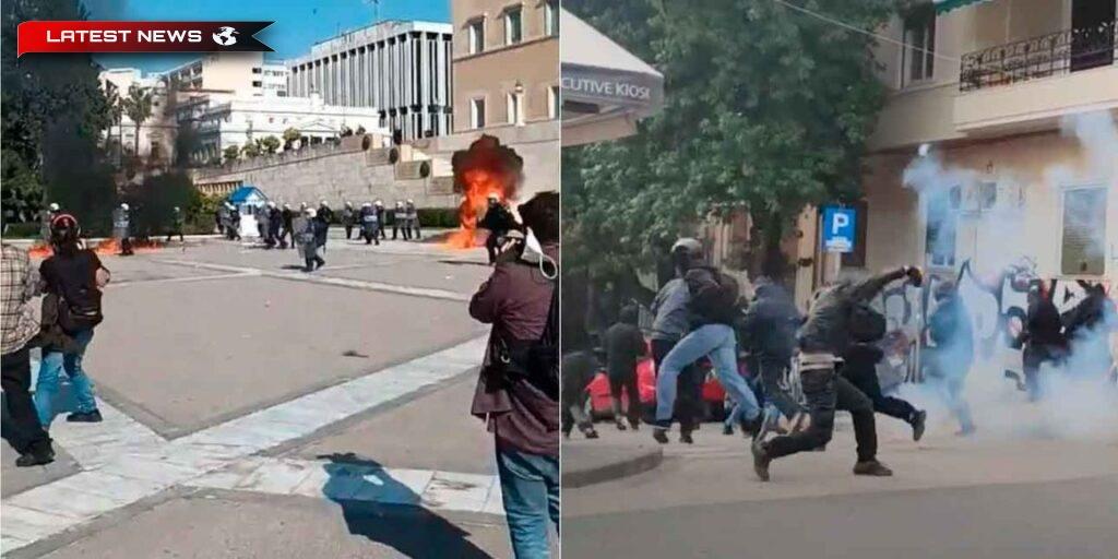 Incidente, cocktailuri Molotov, chimicale și aducții în marșurile de la Atena și Salonic (video-fotografii)